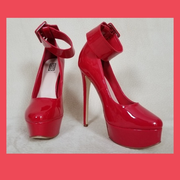 Signature Studio Shoes - Red platform heels